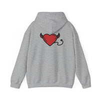 Devilish Heart Hoodie - Unisex Heavy Blend™ Sweatshirt for Fun-Loving Spirits