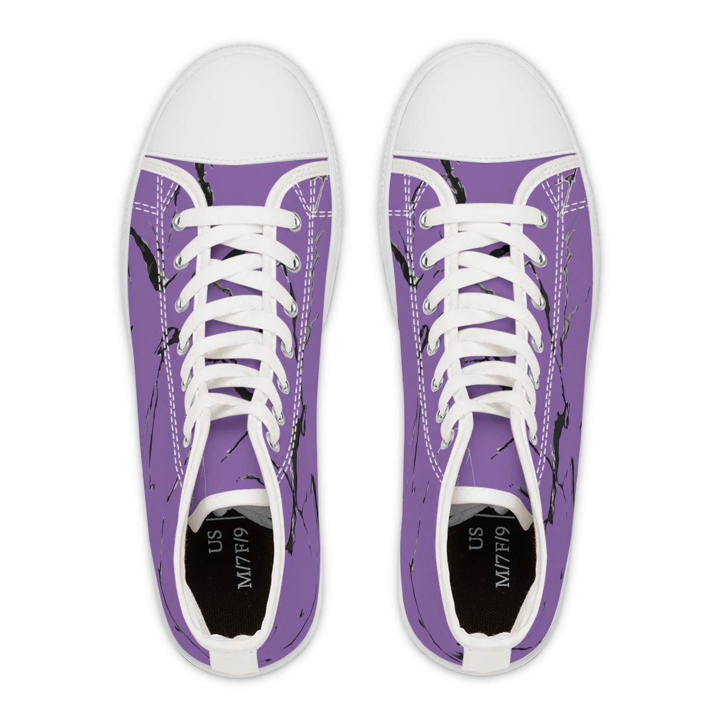 Trendy Purple High Top Sneakers with Unique Design