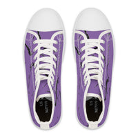 Trendy Purple High Top Sneakers with Unique Design