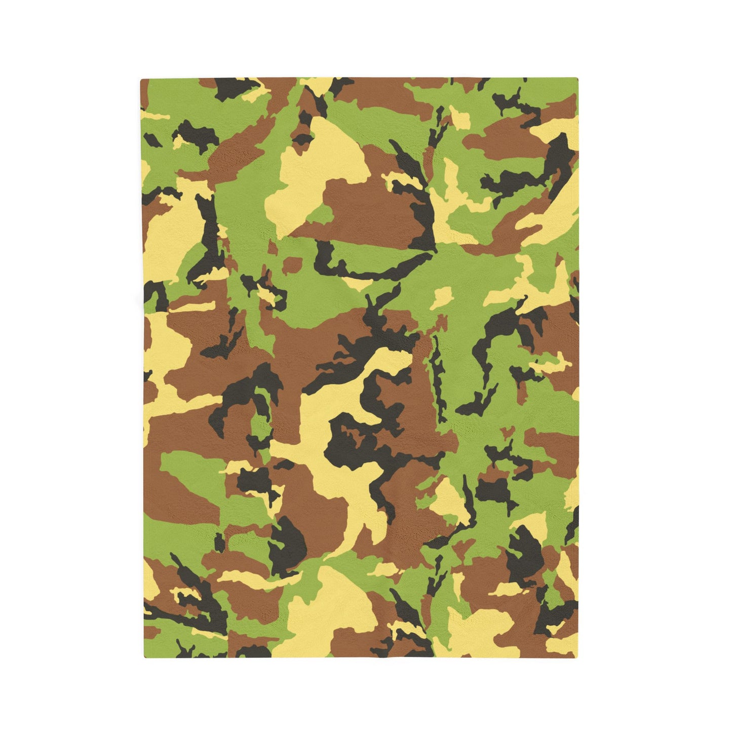 Camouflage Velveteen Plush Blanket - Cozy Outdoor Throw for Camping and Home