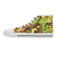 Camo Print Women's High Top Sneakers - Stylish & Trendy Footwear for Everyday Adventure