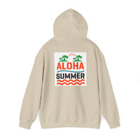 Aloha Summer Hoodie,Tropical Beach Wear,Unisex Sweatshirt,Vacation Outfit, Summer  iconic Waikiki Beach Oahu combines urban