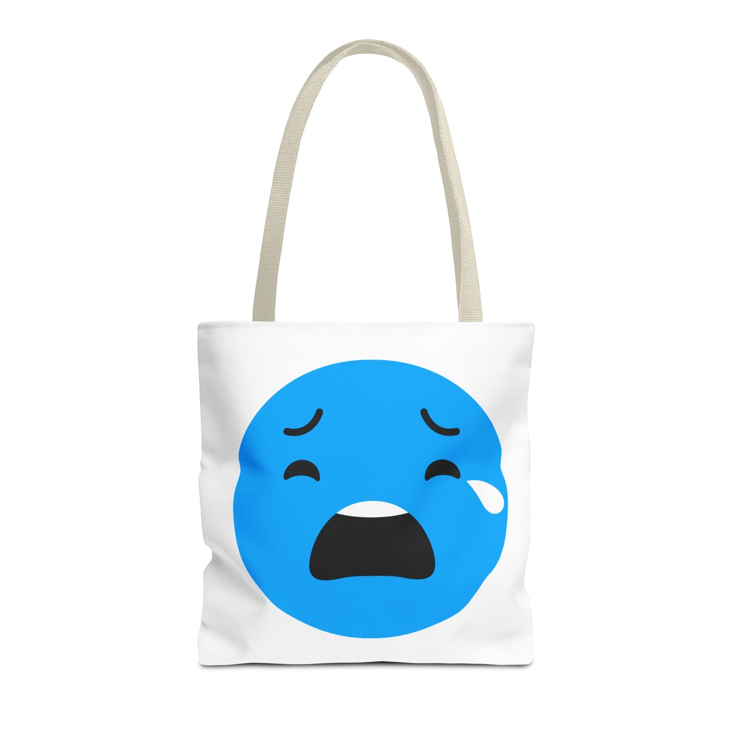 Emotional Expression Tote Bag - Cute Sad Face Design