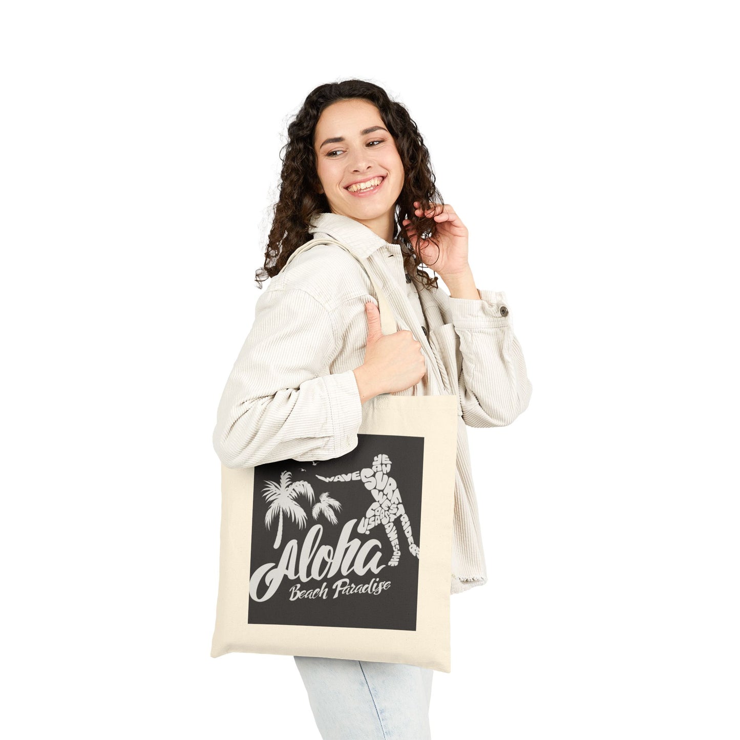 Aloha Beach Paradise Cotton Canvas Tote Bag