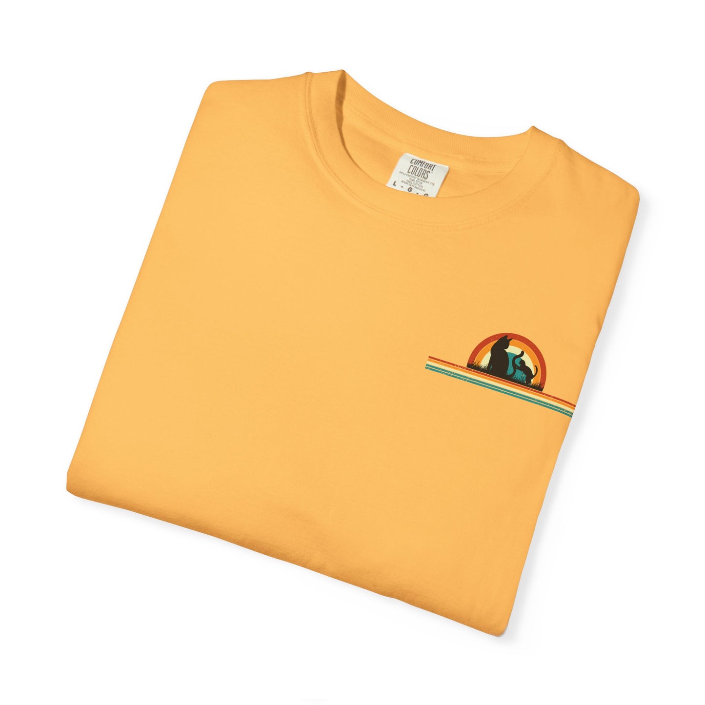 Unisex Cat & Dog Sunset Graphic T-Shirt - Casual Animal Lover Tee