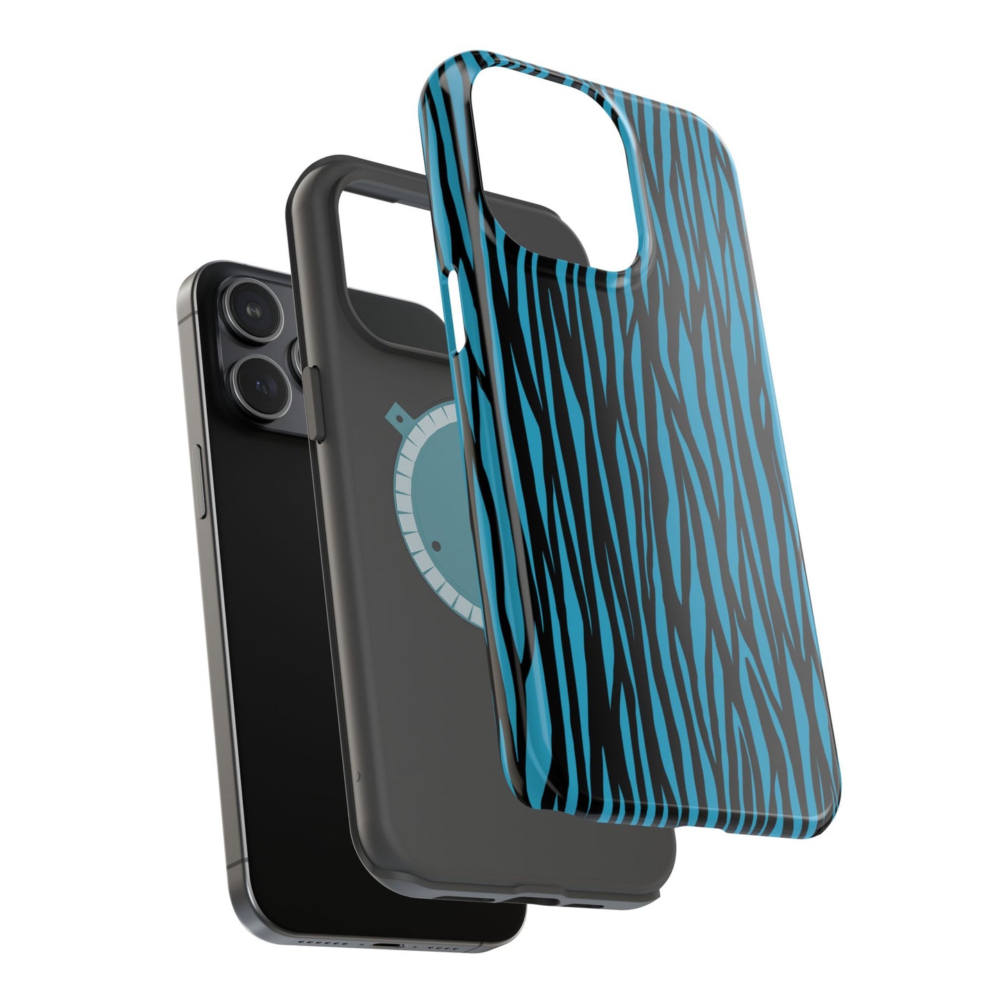 Zebra Print Magnetic Tough Case for iPhone - Durable & Stylish Phone Protection