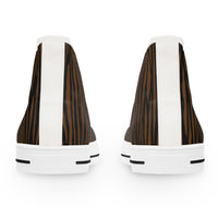 Stylish Women’s High Sneakers - Trendy Tiger Print Design