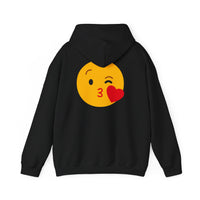 Kiss Emoji Hooded Sweatshirt | Unisex Heavy Blend™
