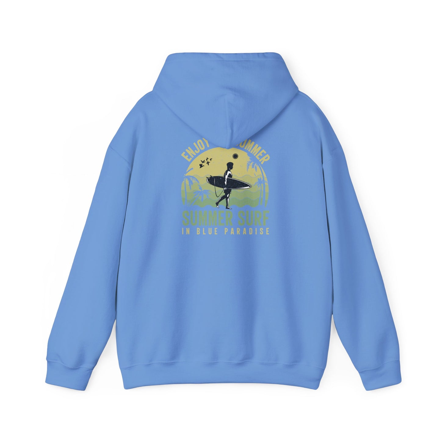 Summer Surf Vibes Hoodie – Unisex Heavy Blend™ Sweatshirt for Beach Lovers, Perfect Gift for Surfing, Casual Wear, Summer