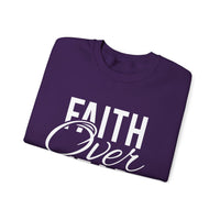 Faith Over Fear - Crewneck Sweatshirt, Unisex Relaxed Fit Pullover, Gift for Stress Relief, Cozy Casual Wear, Mindfulness