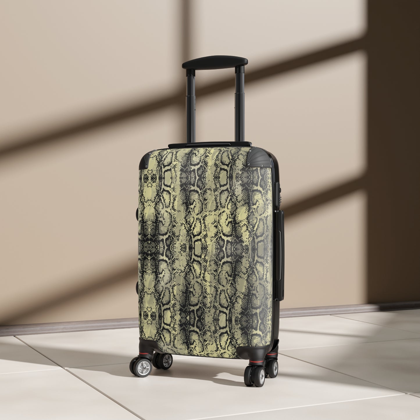 Stylish Snake Print Suitcase – Trendy Luggage for Fashion-Forward Travelers