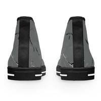 Stylish Women's High Top Sneakers with Marble Design