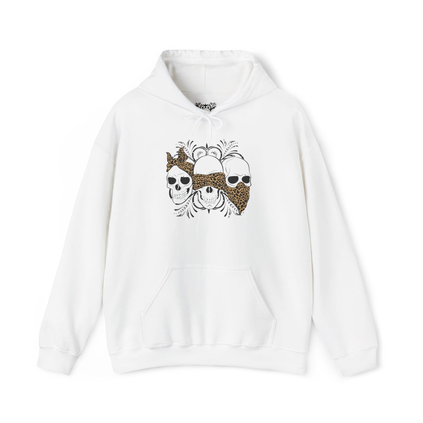 Skull Print Hoodie - Unisex Sweatshirt