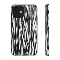 Tough Cases: Stylish Black and White Zebra Print Phone Case