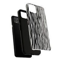 Tough Cases: Stylish Black and White Zebra Print Phone Case