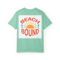 Beach Bound Unisex Garment-Dyed T-Shirt, Summer Vibes, Casual Wear, Beach Trip, Vacation Shirt, Outdoor Activities
