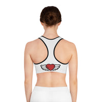 Heart Wings Sports Bra, Workout Bra, Activewear, Gift for Fitness Lovers, Valentine’s Day Gift, Motivational Gym Wear