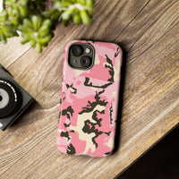 Stylish Tough Phone Case – Pink Camo Design for Bold Protection  Make a statement while keeping your phone safe with this eye-catching pink camouflage case that blends fashion with durability.