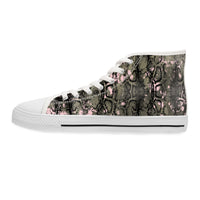 Women’s High Top Sneakers with Unique Snakeskin Design - Trendy Casual Footwear