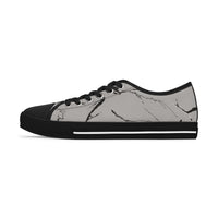 Elegant Marble Print Women's Low Top Sneakers