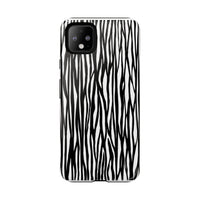 Tough Cases: Stylish Black and White Zebra Print Phone Case