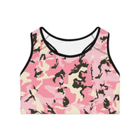 Pink Camo Sports Bra - Stylish Activewear for Fitness Lovers