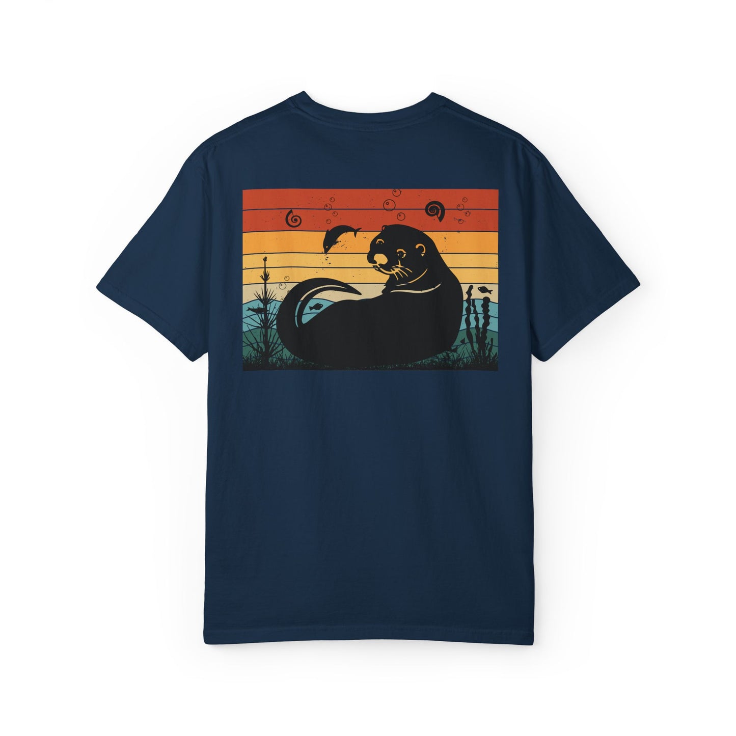 Coastal Vibe Unisex Garment-Dyed T-shirt with Otter Design