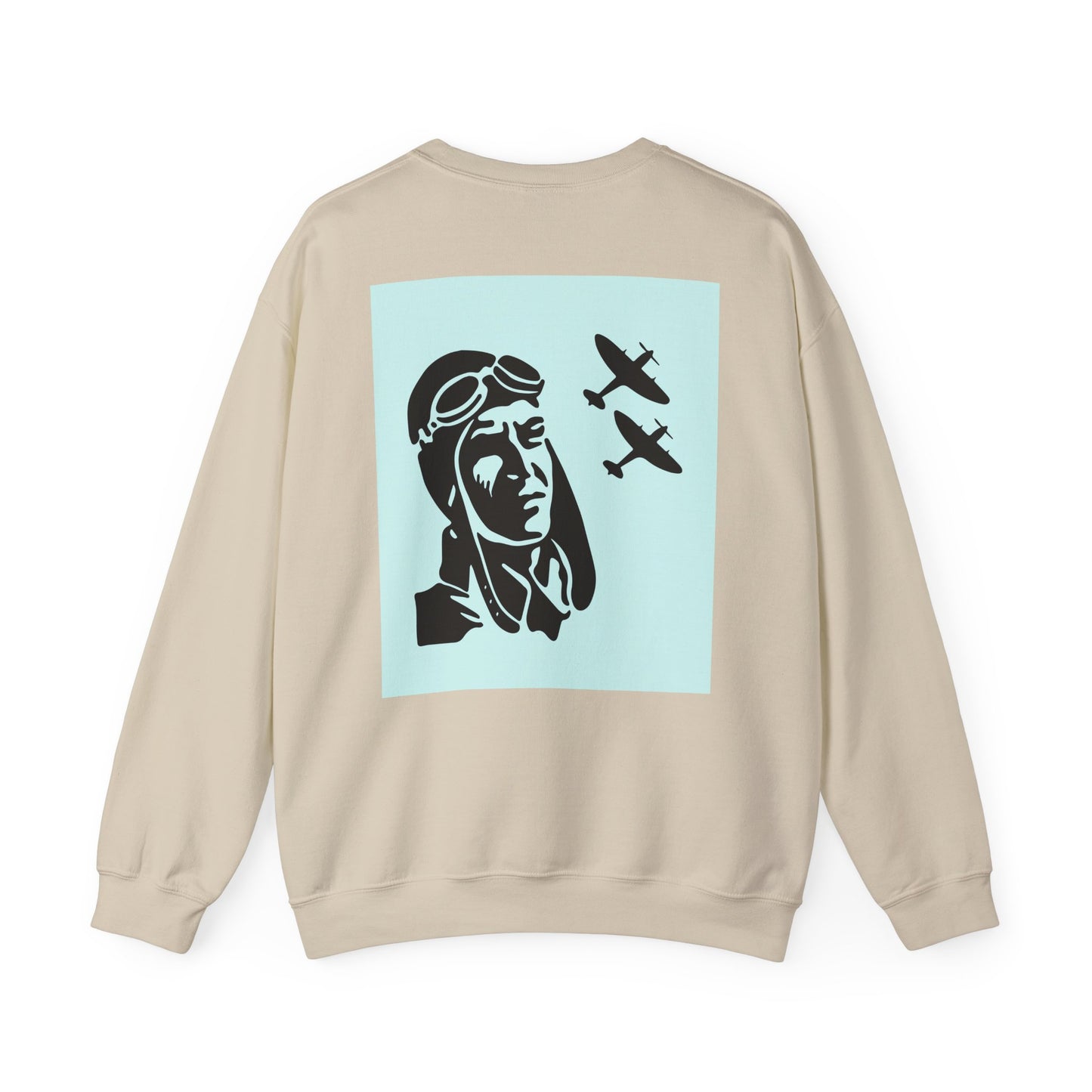 Vintage Aviator Crewneck Sweatshirt - Unisex Heavy Blend