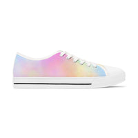 Pastel Gradient Women's Low Top Sneakers - Stylish & Comfortable Casual Footwear
