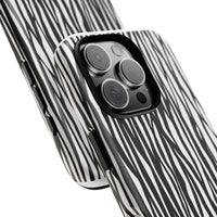 Tough Cases: Stylish Black and White Zebra Print Phone Case