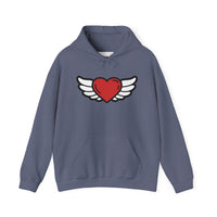 Angel Wings Heart Hoodie - Unisex Heavy Blend™ Sweatshirt for Love & Comfort