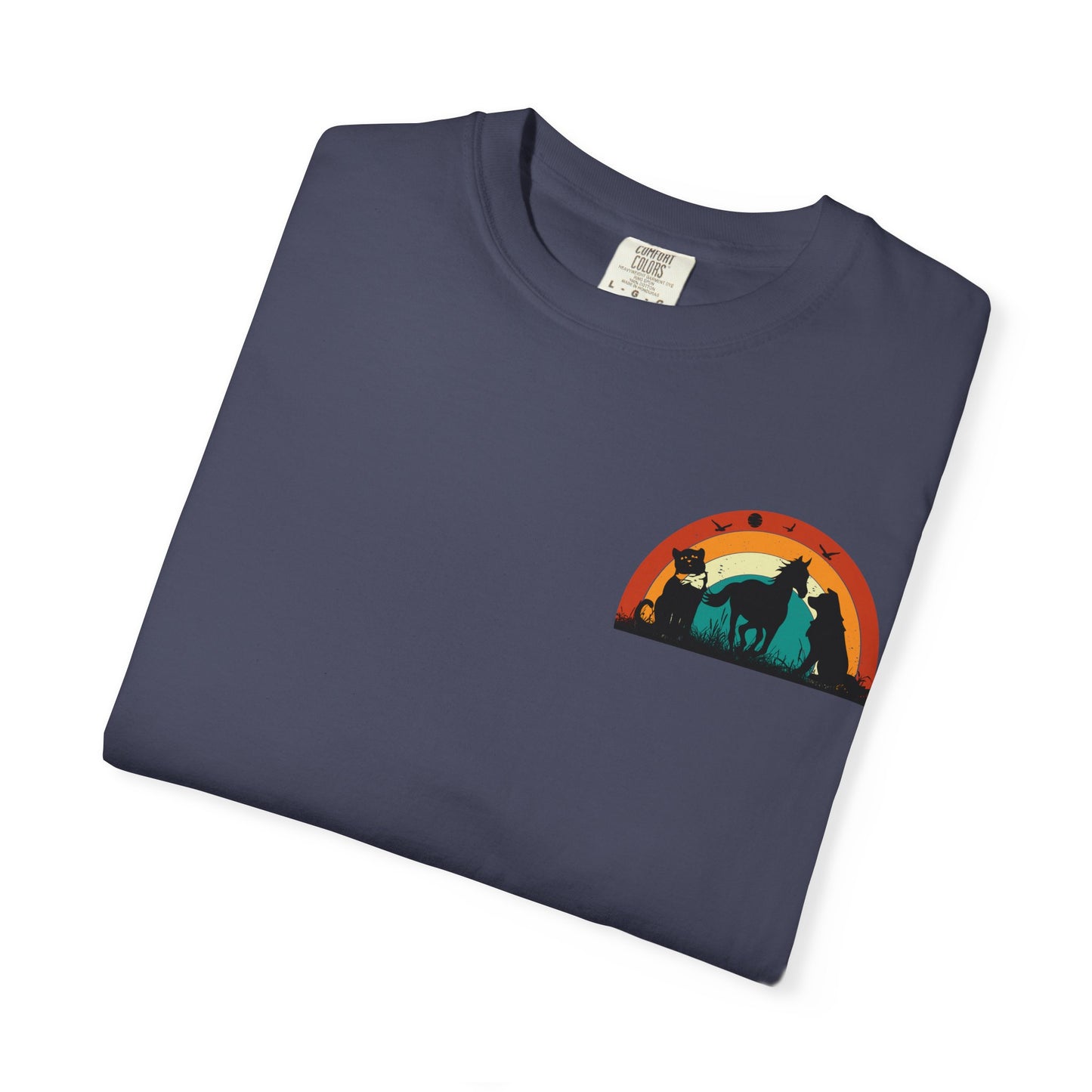 Rainbow Animal Scene Unisex T-Shirt - Nature Lover's Gift