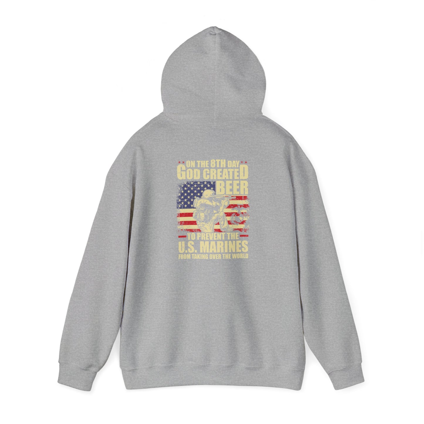 God Created Beer Hoodie, Marine Sweatshirt - Funny Drinking Gift, Unisex Pullover, Alcohol Lover, Birthday Present, Cool