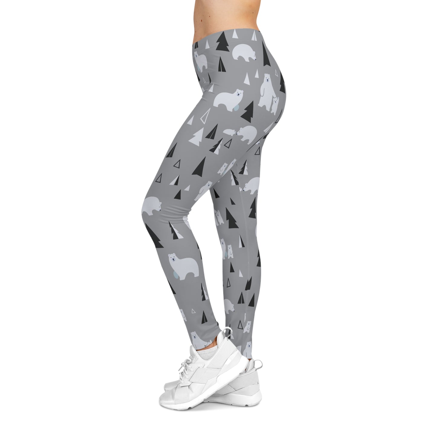 Cozy Bear Print Leggings for Women - Casual Comfort