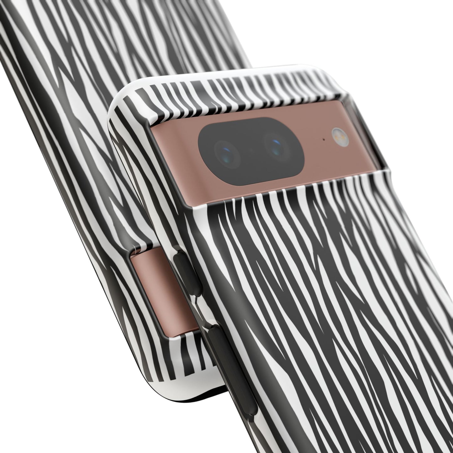 Tough Cases: Stylish Black and White Zebra Print Phone Case
