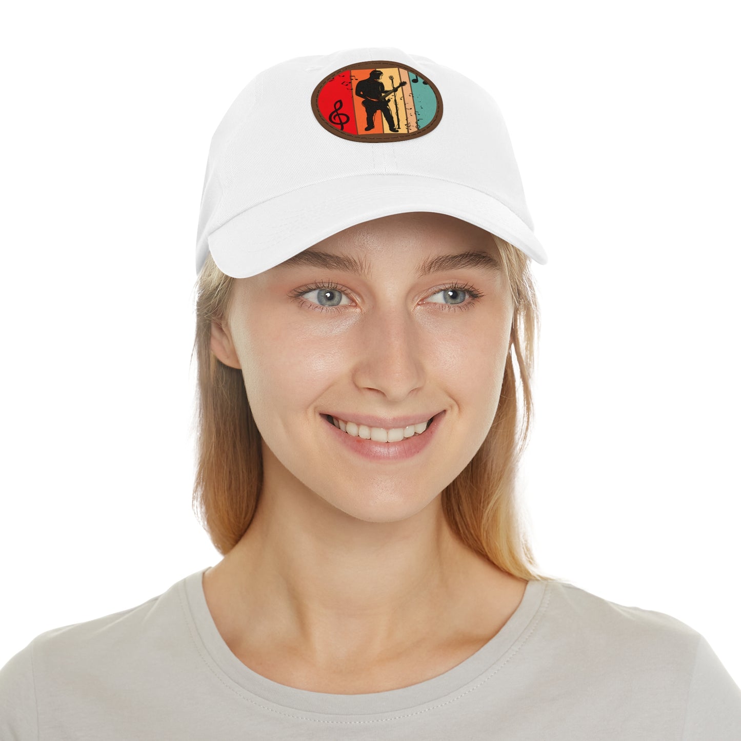 Musician Dad Hat with Leather Patch - Stylish Cap for Music Lovers