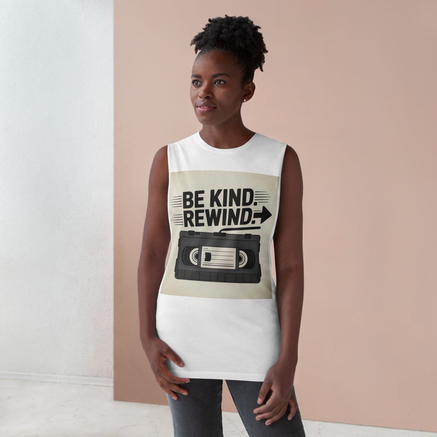 Vintage Vibe Tank Top, Unisex Retro Tee, Summer Essential, Be Kind Rewind, Music Lover Gift, Casual Wear