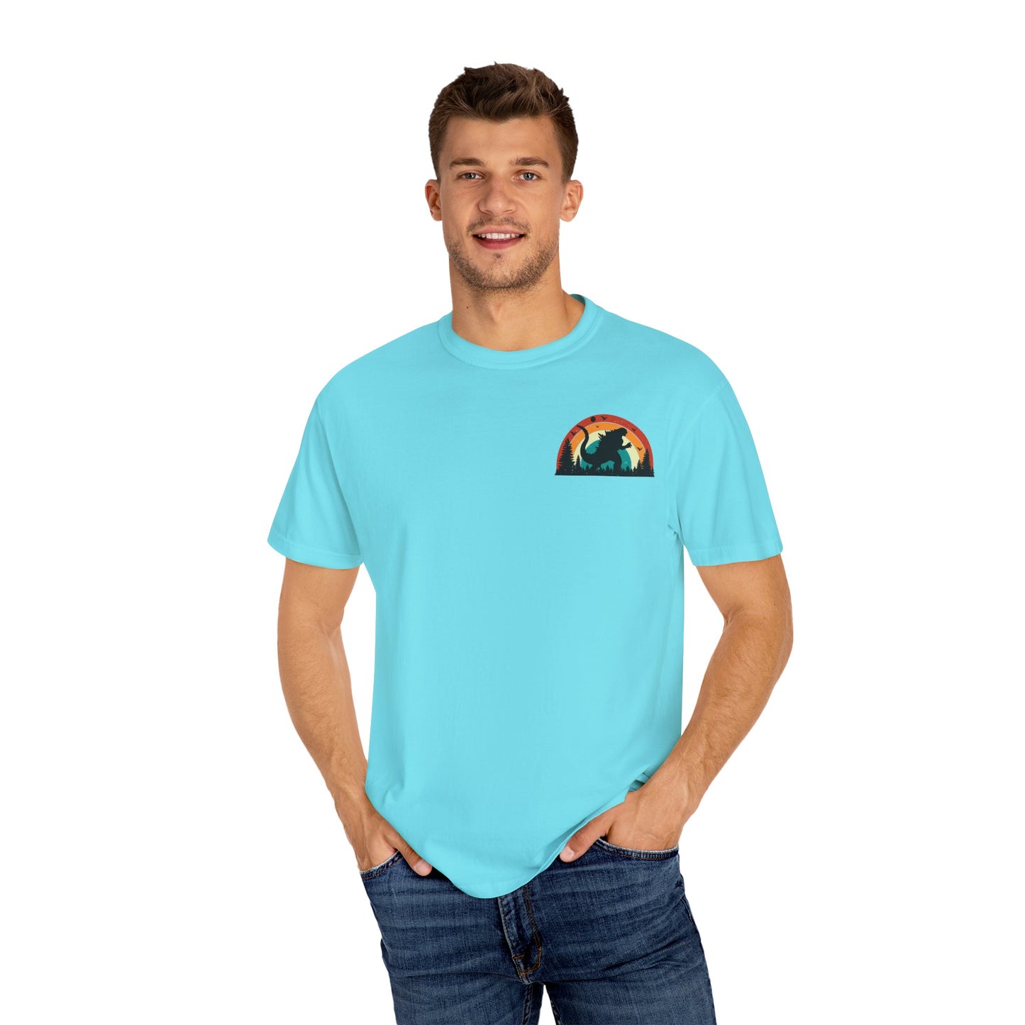 Retro Sunset Dinosaur Unisex T-Shirt