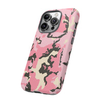 Stylish Tough Phone Case – Pink Camo Design for Bold Protection  Make a statement while keeping your phone safe with this eye-catching pink camouflage case that blends fashion with durability.
