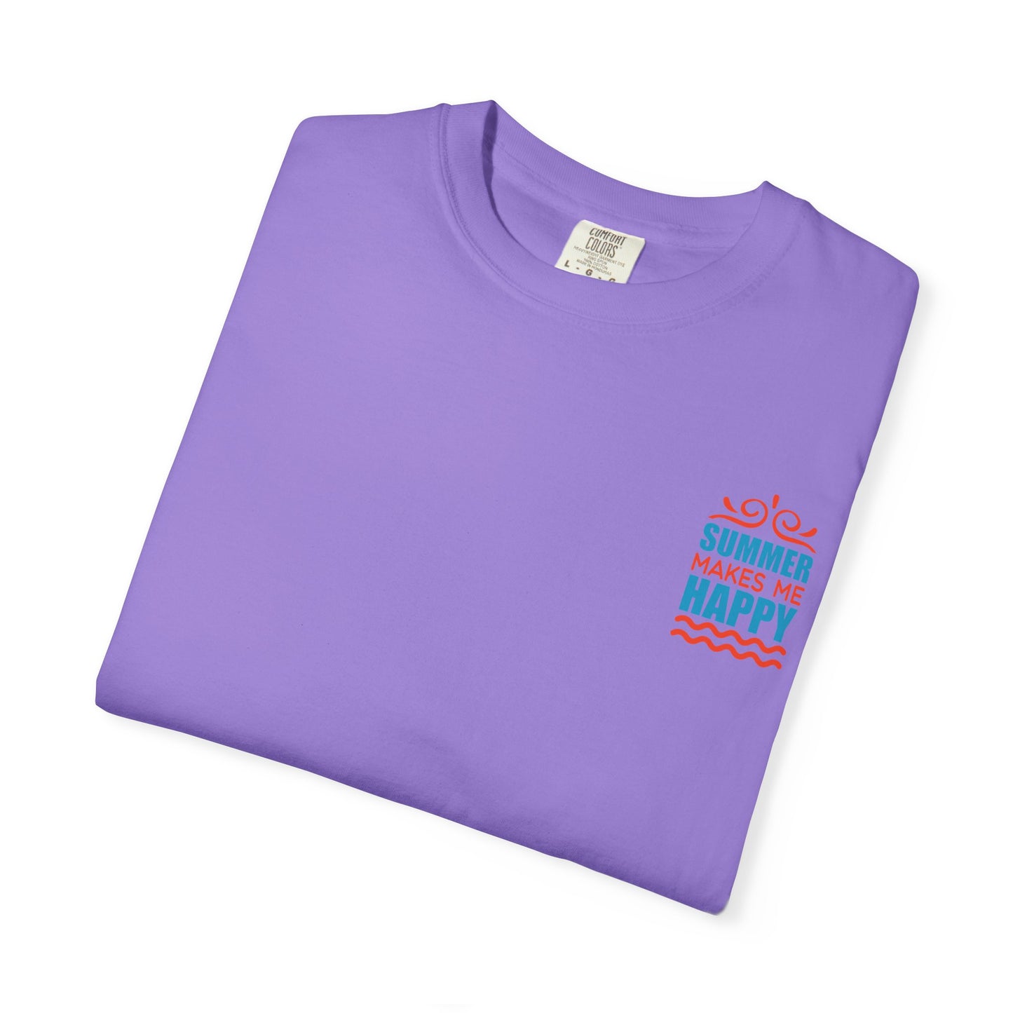 Summer Makes Me Happy T-Shirt, Unisex Summer Tee, Beach Vibes Shirt, Gift for Sun Lovers, Vacation Wear, Relaxed Fit Top