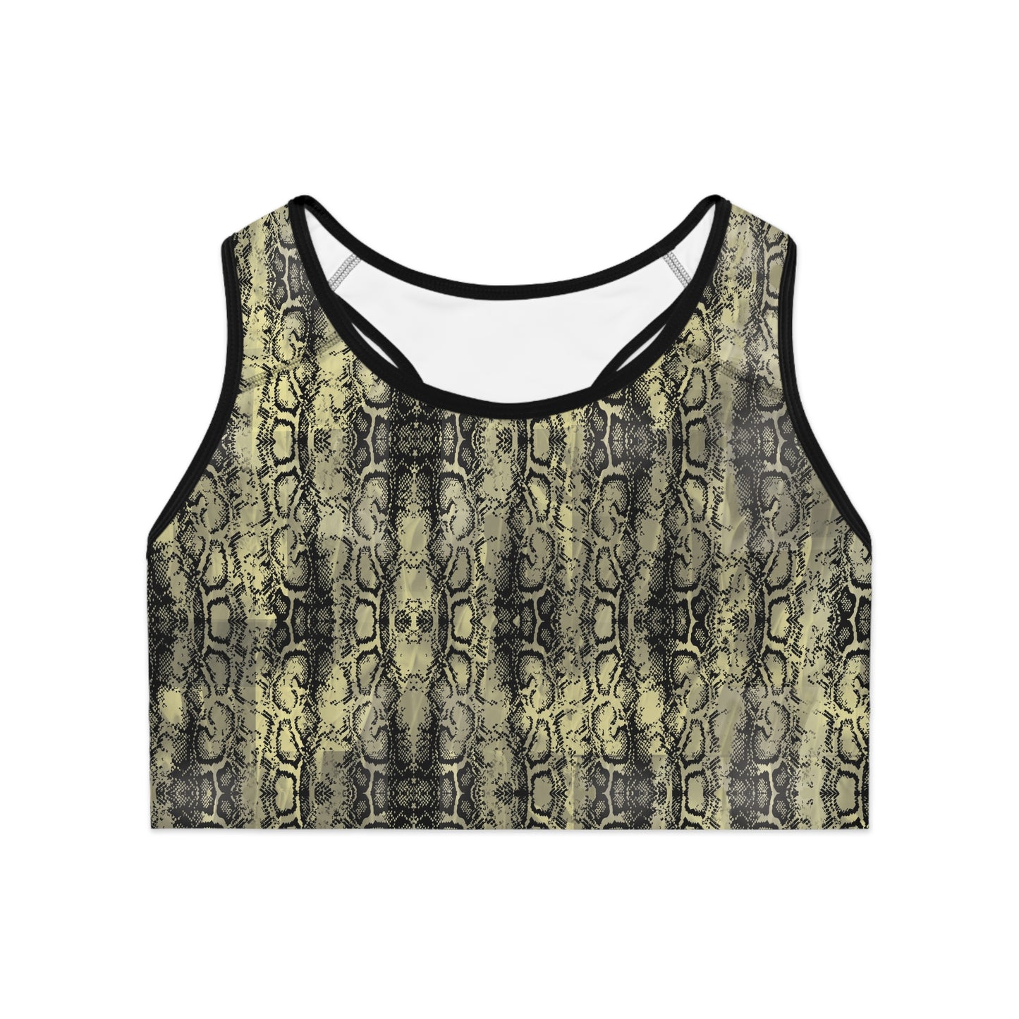 Edgy Snakeskin Sports Bra – Perfect for Workouts & Activewear