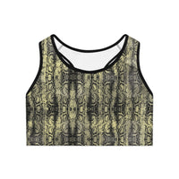 Edgy Snakeskin Sports Bra – Perfect for Workouts & Activewear