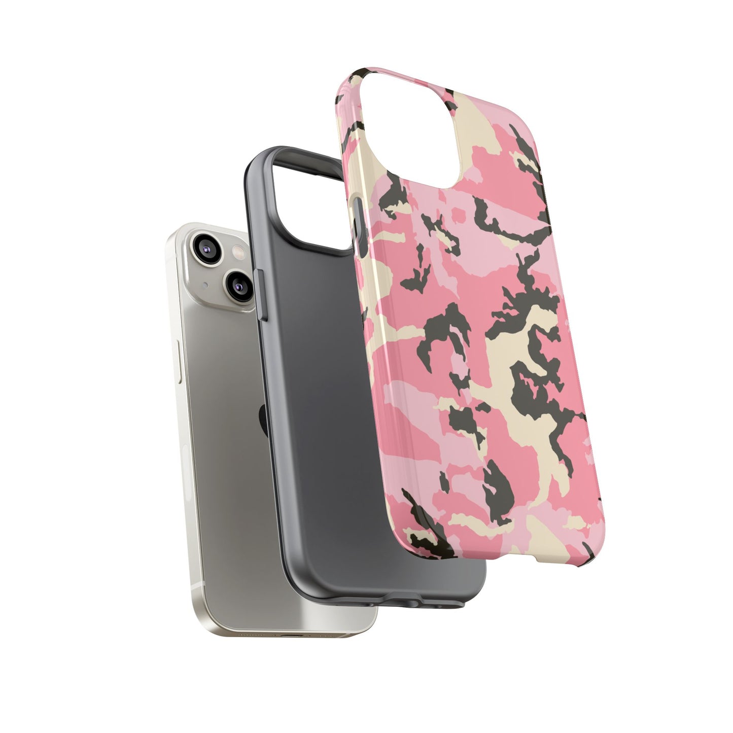 Stylish Pink Camouflage Phone Case – Tough Cases for Trendsetters