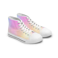 Pastel Gradient Women's High Top Sneakers - Stylish, Comfortable, and Perfect for Casual Wear