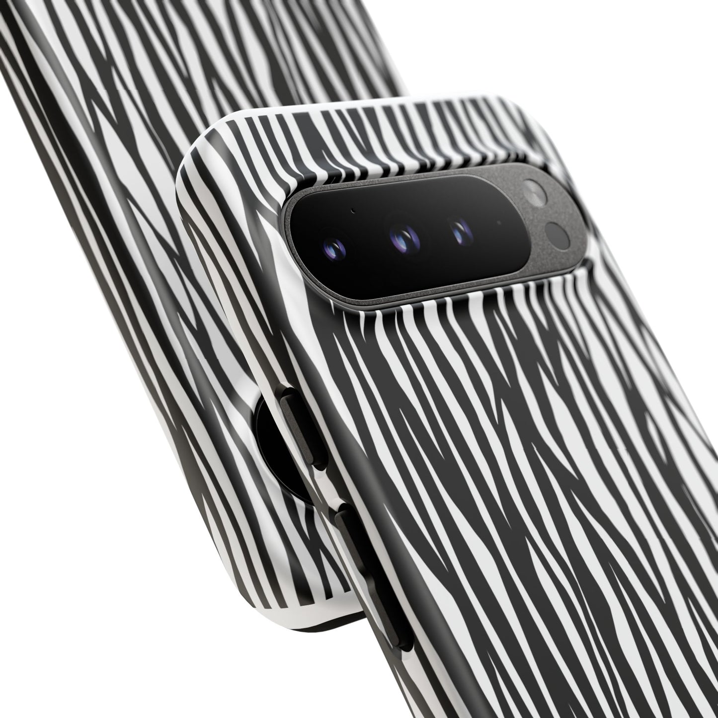 Tough Cases: Stylish Black and White Zebra Print Phone Case