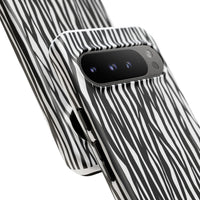 Tough Cases: Stylish Black and White Zebra Print Phone Case