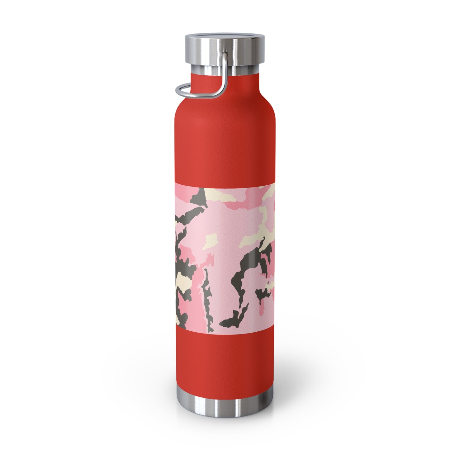 Stylish Pink Camouflage Insulated Water Bottle - 22oz