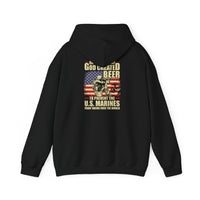 God Created Beer Hoodie, Marine Sweatshirt - Funny Drinking Gift, Unisex Pullover, Alcohol Lover, Birthday Present, Cool
