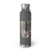 Stylish Copper Vacuum Insulated Bottle, 22oz - Trendy Snakeskin Design