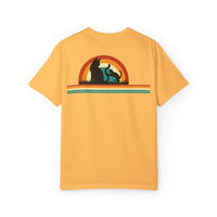 Unisex Cat & Dog Sunset Graphic T-Shirt - Casual Animal Lover Tee